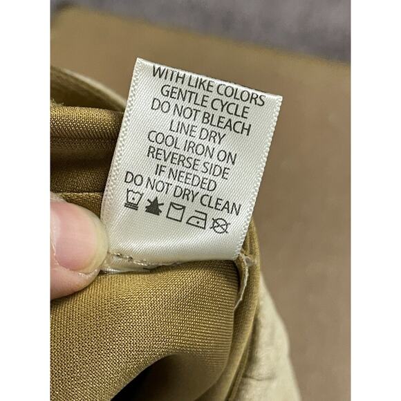 Max Studio Leggings M Womens Beige Microfiber Stretch Pull On Skinny Leg - Picture 11 of 12